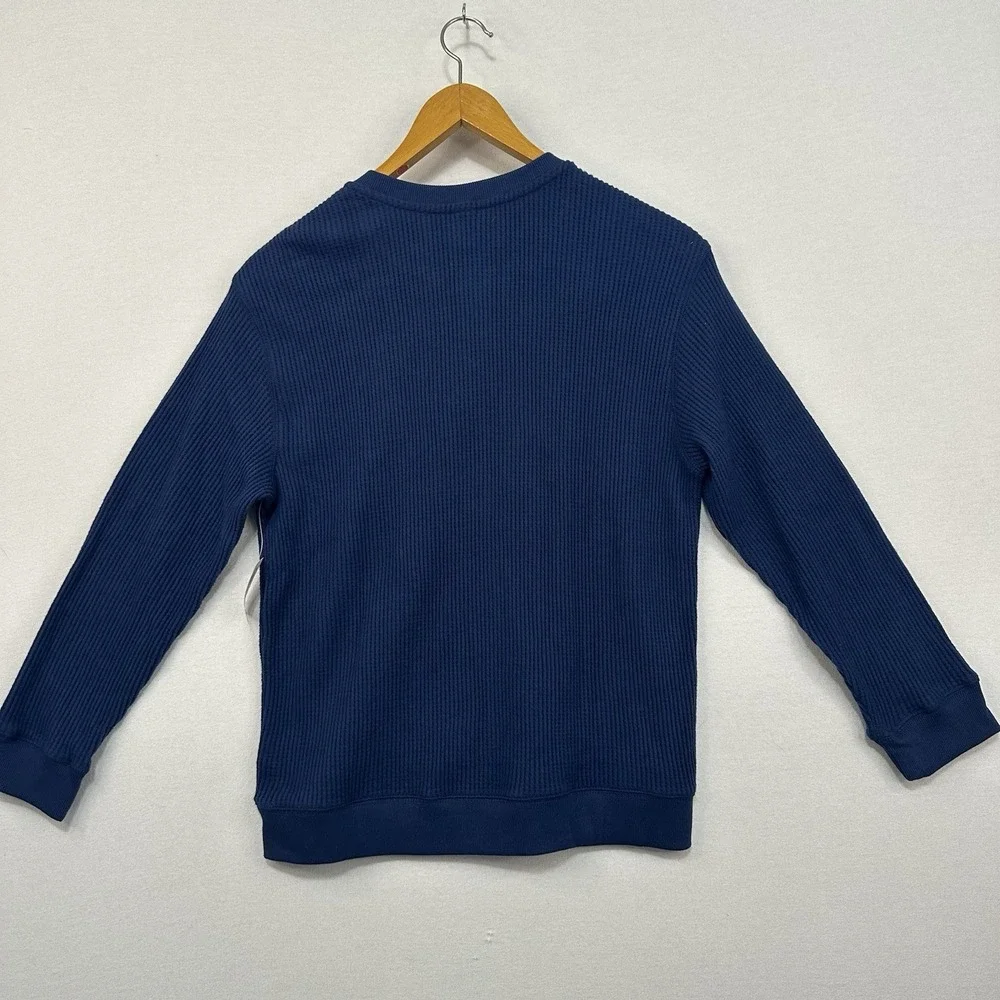 Old Navy Boys‎ Long Sleeve Thermal Knit Pullover XL(14-16) Plus Navy Blue NWT